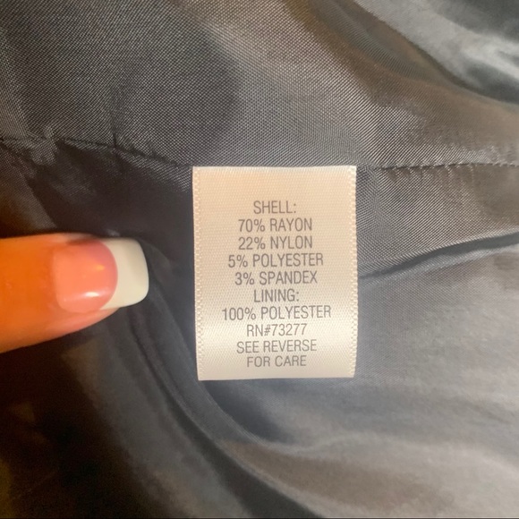 APT 9 Black Pinstripe The Torie Jacket & Pencil Skirt Career Suit 6 NWT - Picture 7 of 11